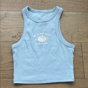 Pull&Bear Blue Sleeveless Top